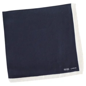 pochette bleu nuit soie reiss 32cm-2