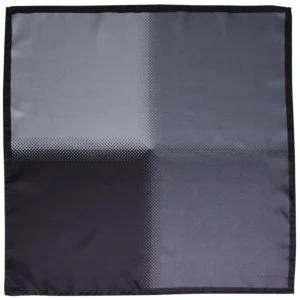lanvin pochette 4 panneaux grise large bordure noire a plat