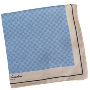 pochette bleu et creme a damier Reiss-1