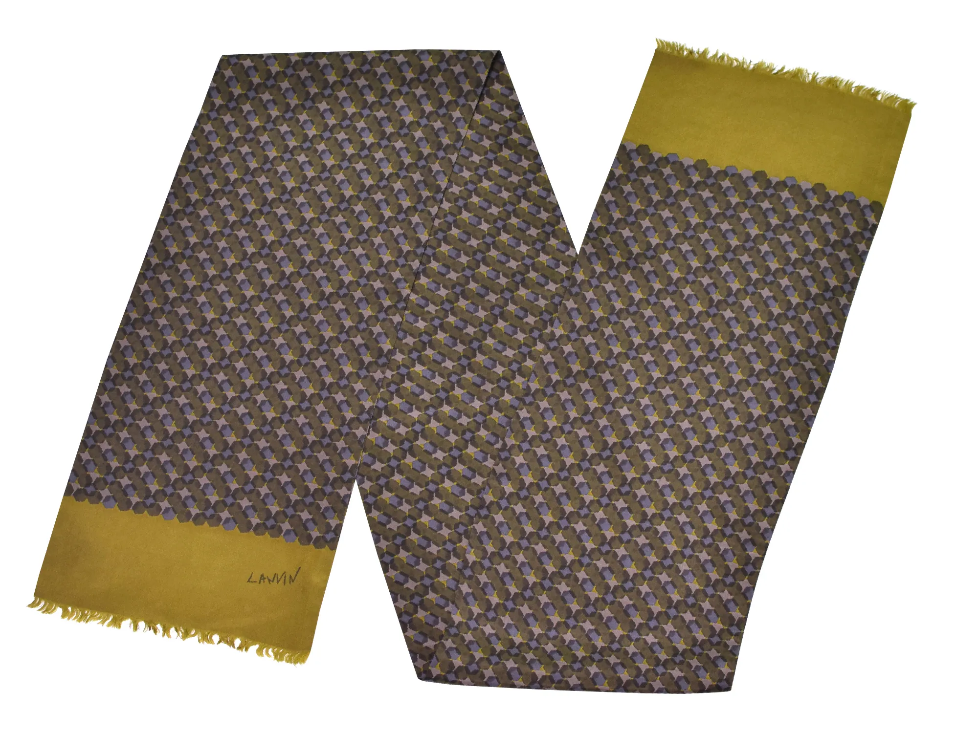 Lanvin foulard léger en soie a plat