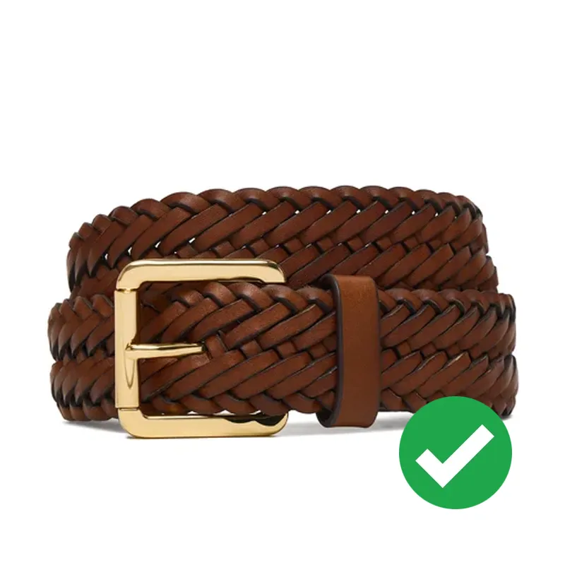 ceinture en cuir tressé