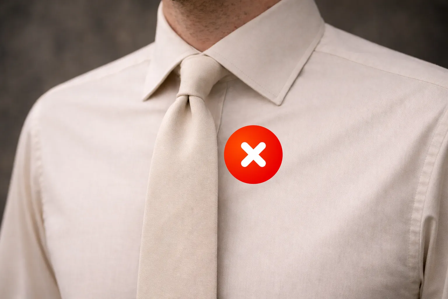 chemise et cravate unies