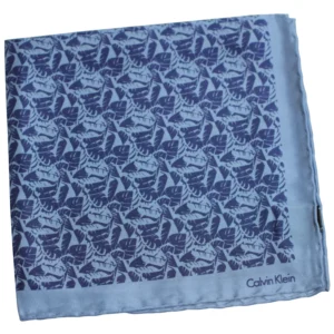 Calvin Klein pochette imprimée bleue pliée