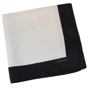 Hugo pochette noire et blanche pliée