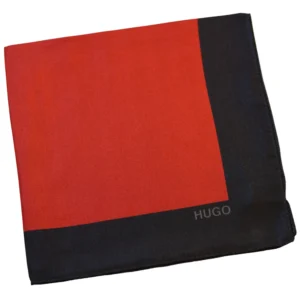 Hugo pochette noire et rouge pliee