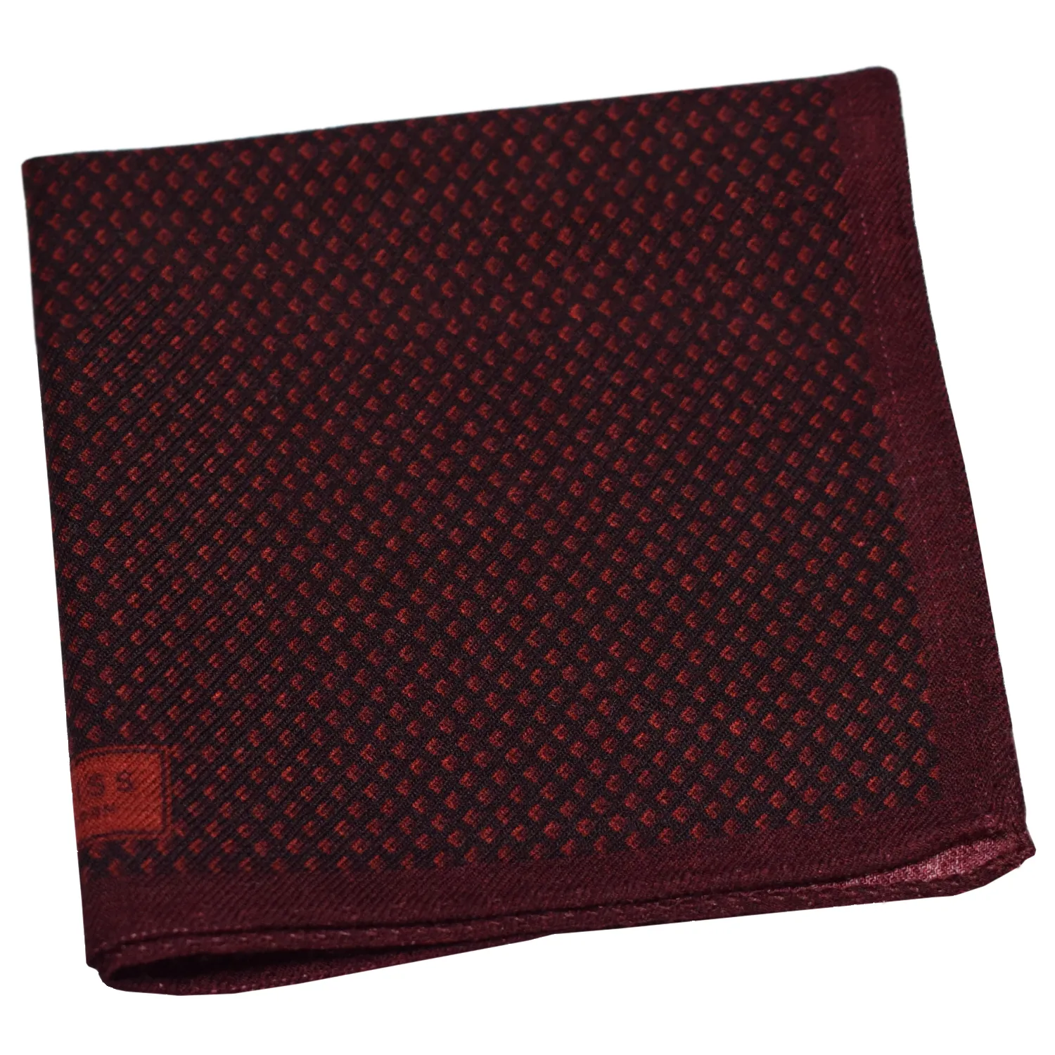 Pochette en laine bordeaux Reiss pliée