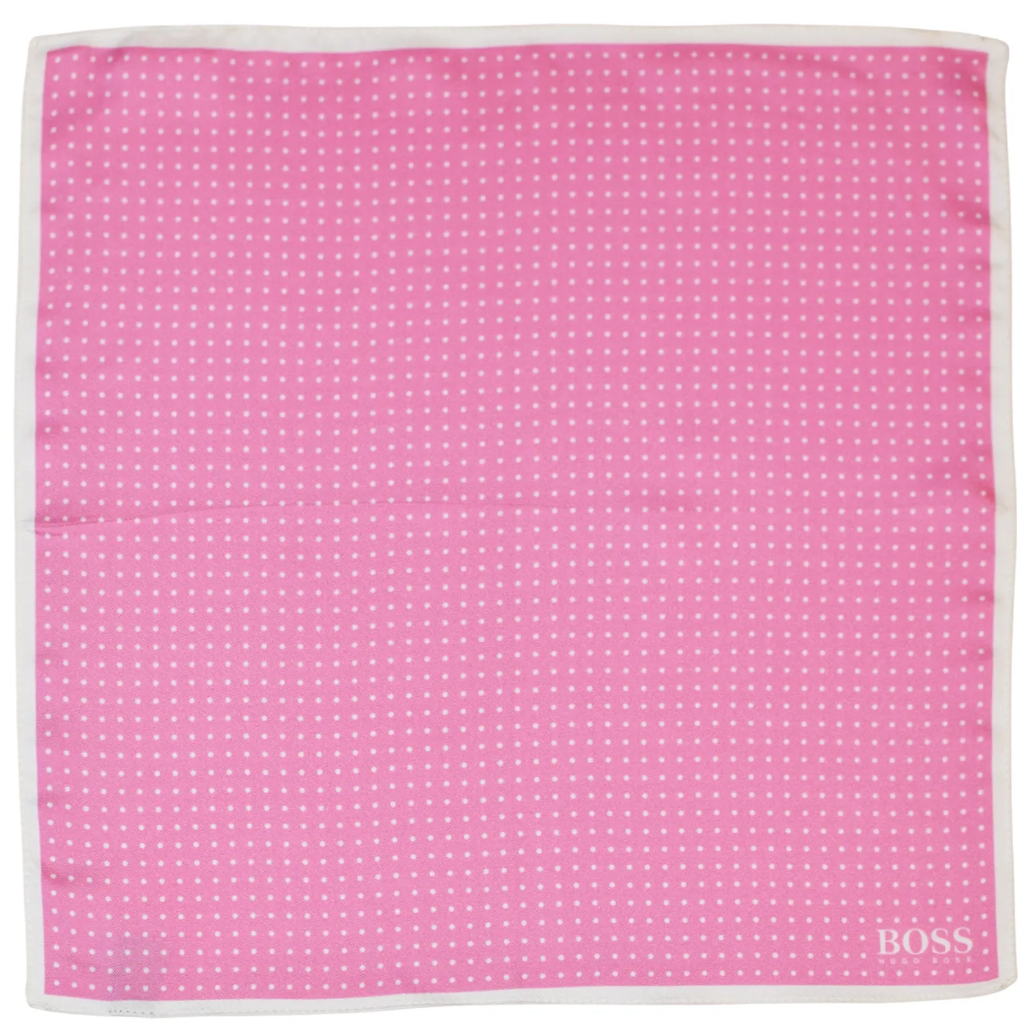Pochette en soie à plat rose Hugo Boss
