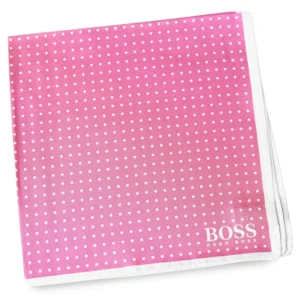 Pochette en soie a pois Hugo Boss