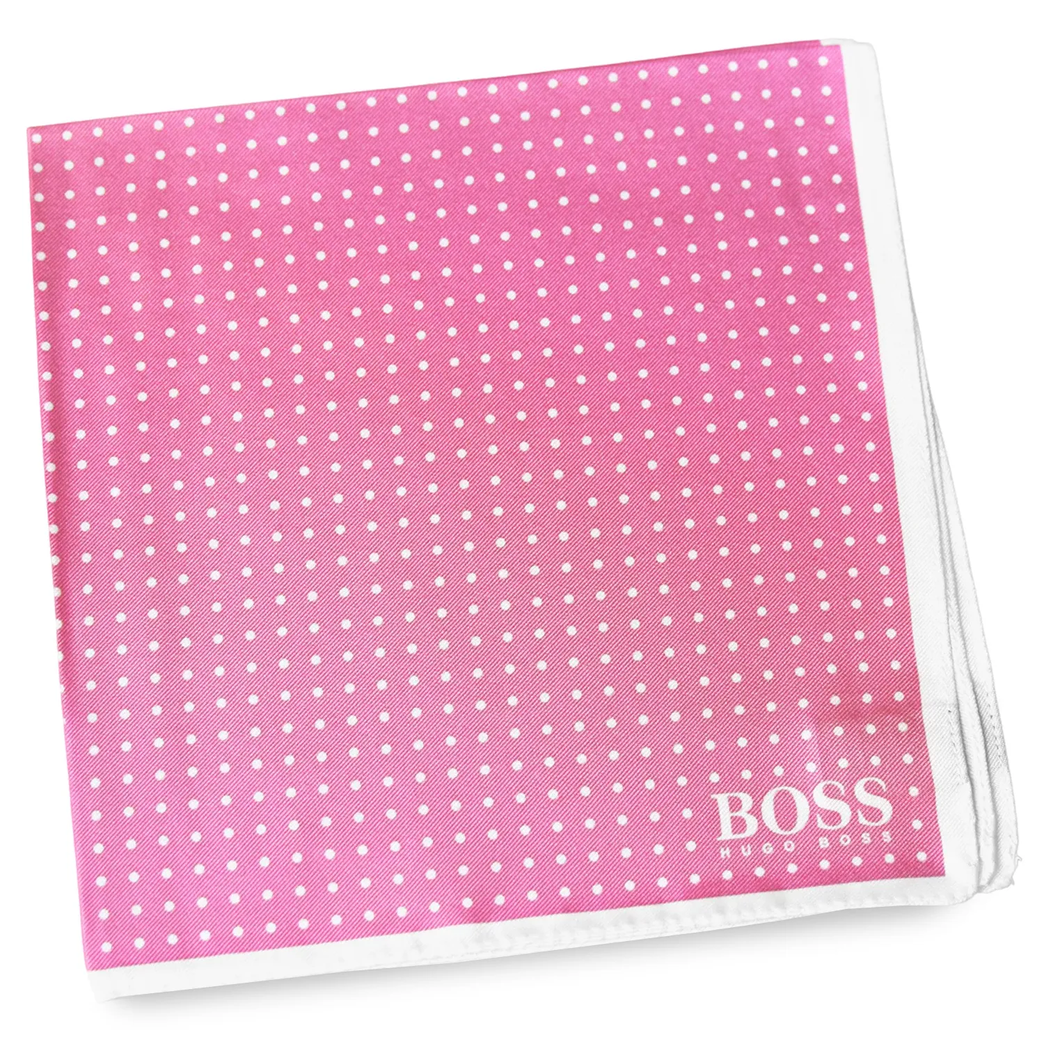 Pochette en soie a pois Hugo Boss