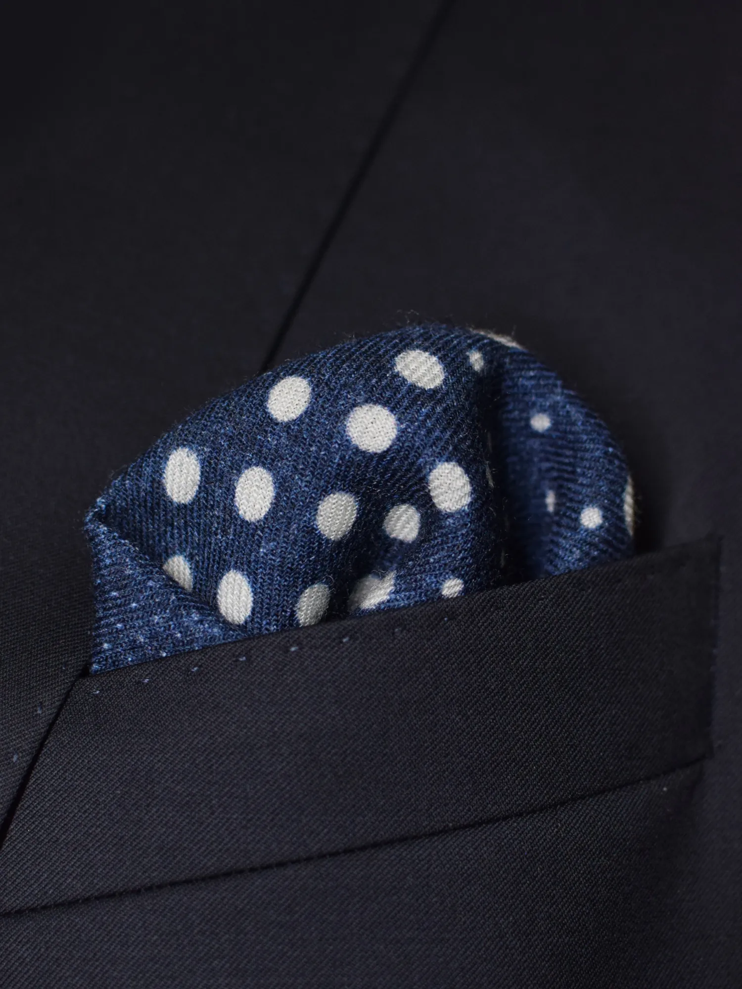 Reiss pochette laine 4 panneaux polkadots-3