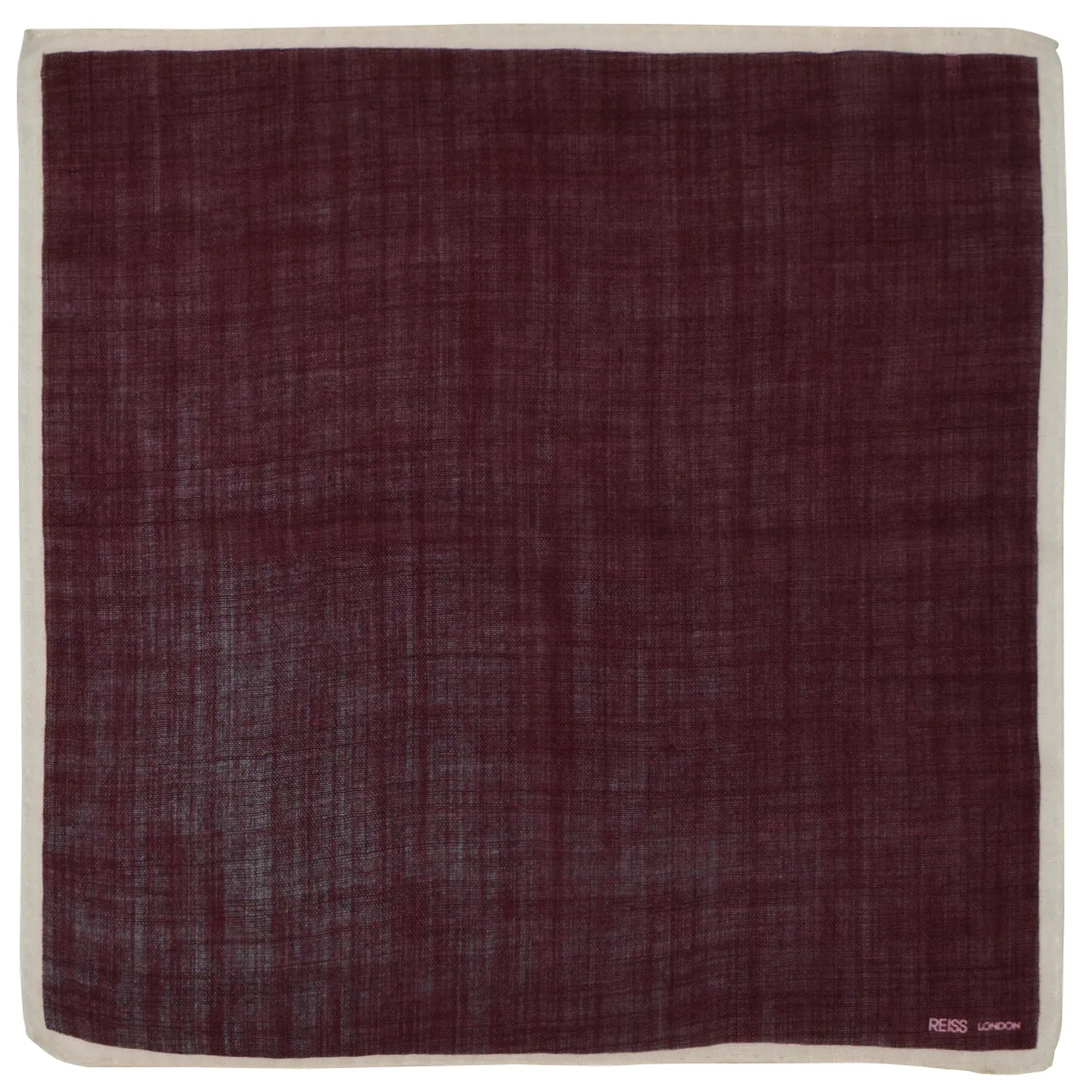Reiss pochette laine bordeaux- a plat