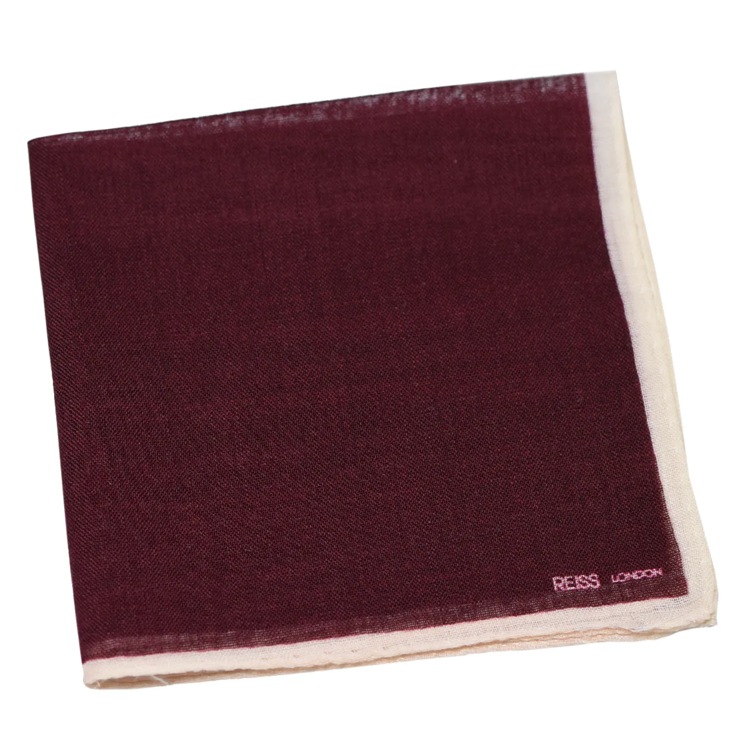 Reiss pochette laine bordeaux-pliee