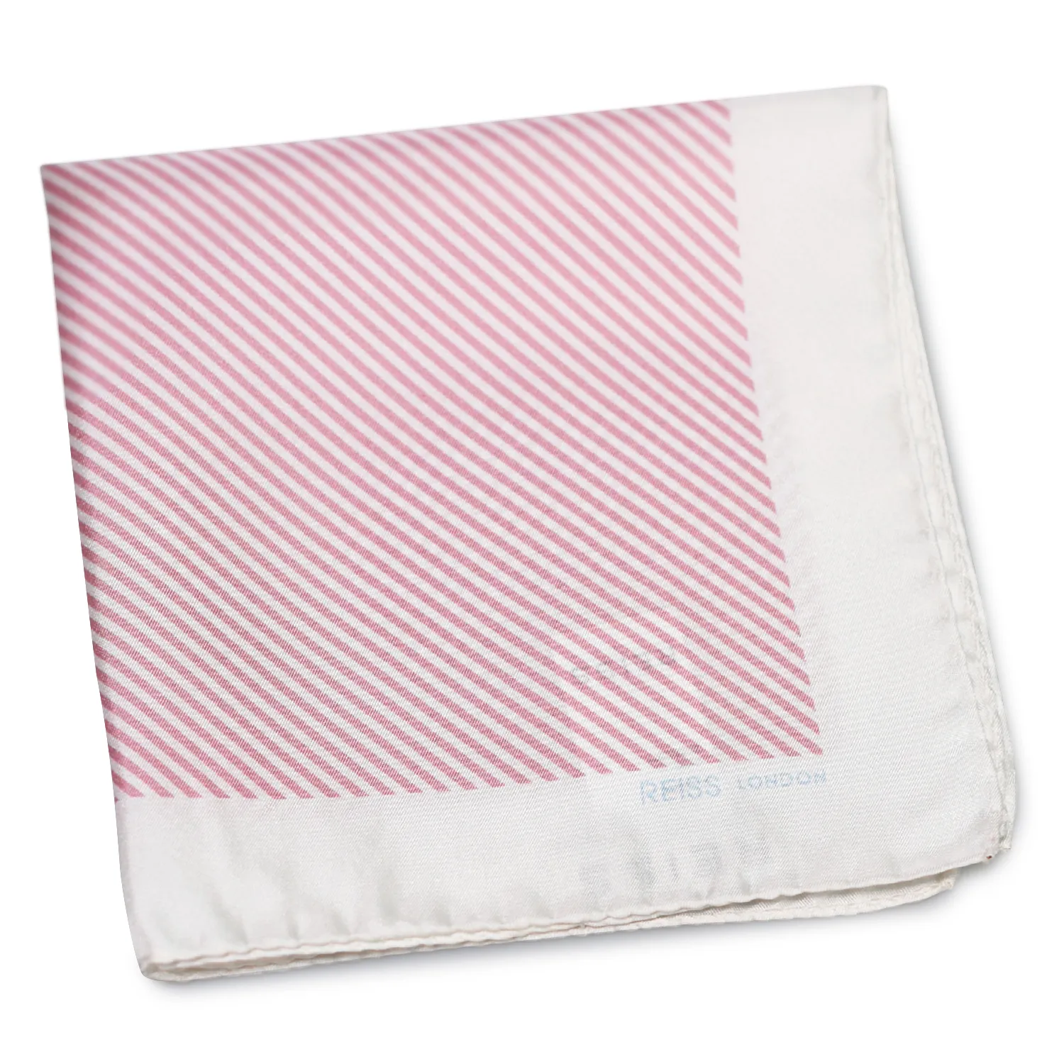Reiss pochette rose et blanche pliée