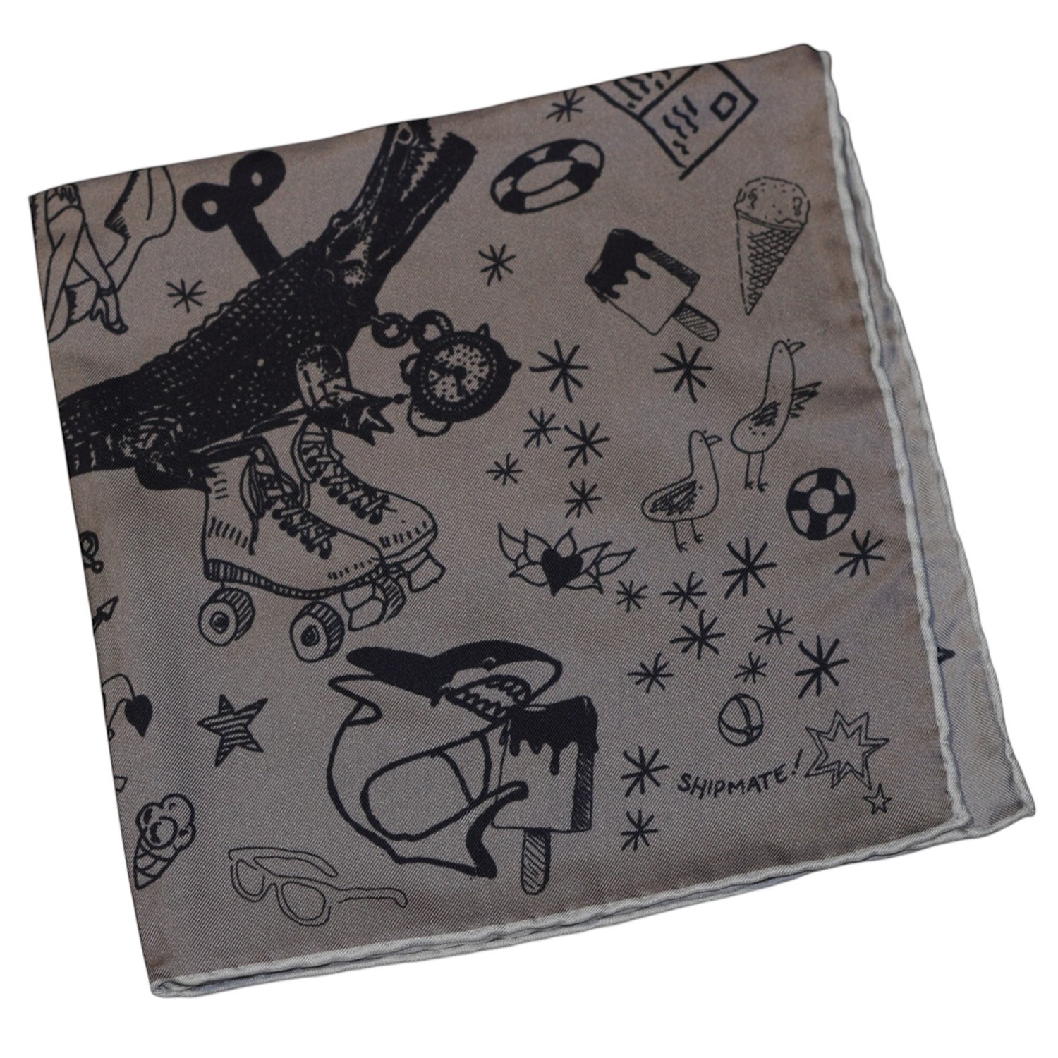 Pochette graffiti Jane Carr pliée