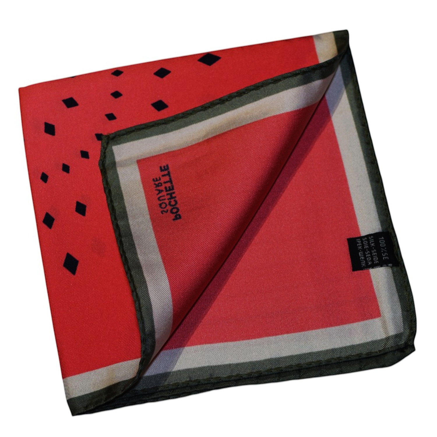 Pochette Pochette Square Pastèque pliée-2