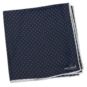 Pochette Van Laack a motifs de petits cercles pliée