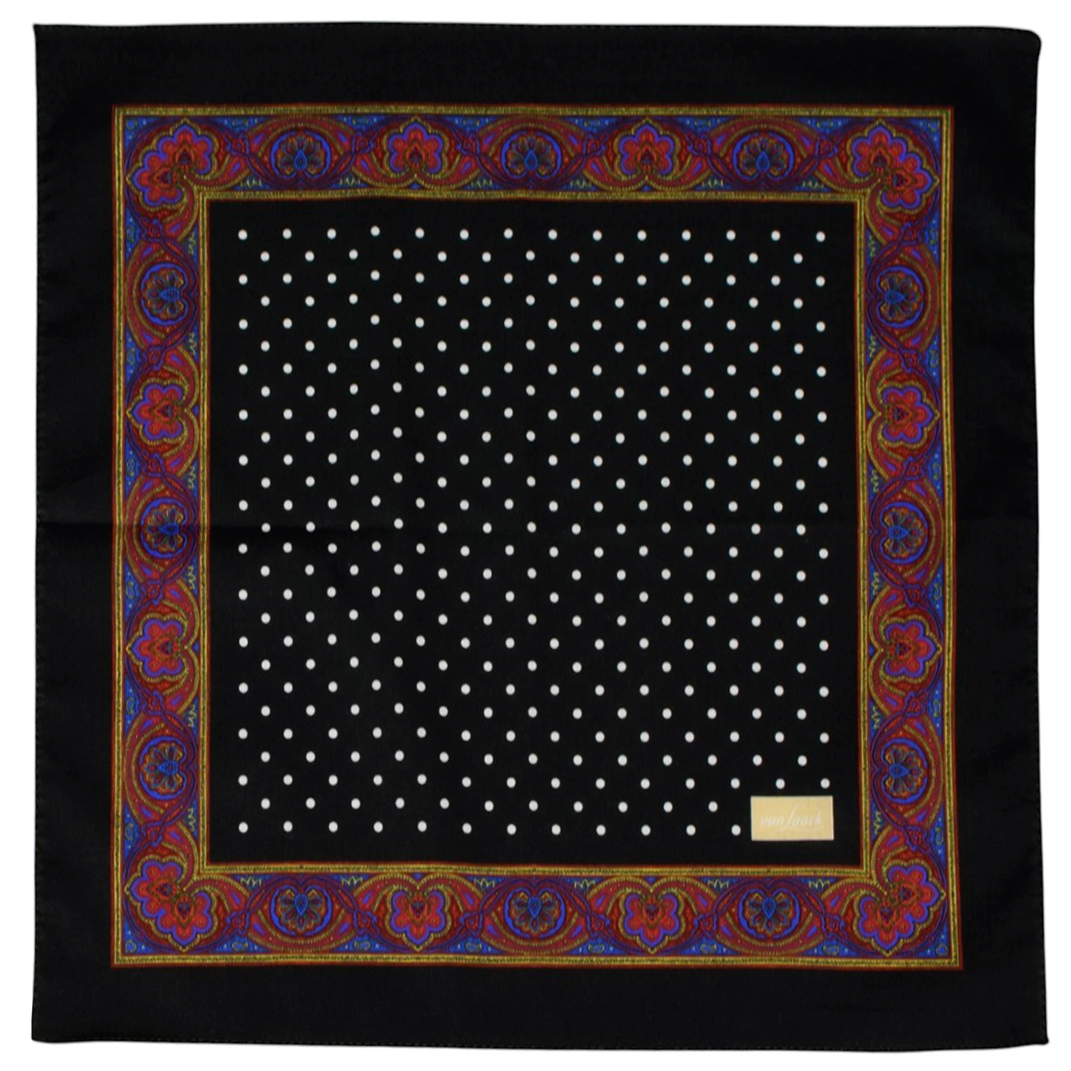 Pochette coton Polka dots Van Laack a plat