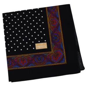 Pochette coton Polka dots Van Laack pliée