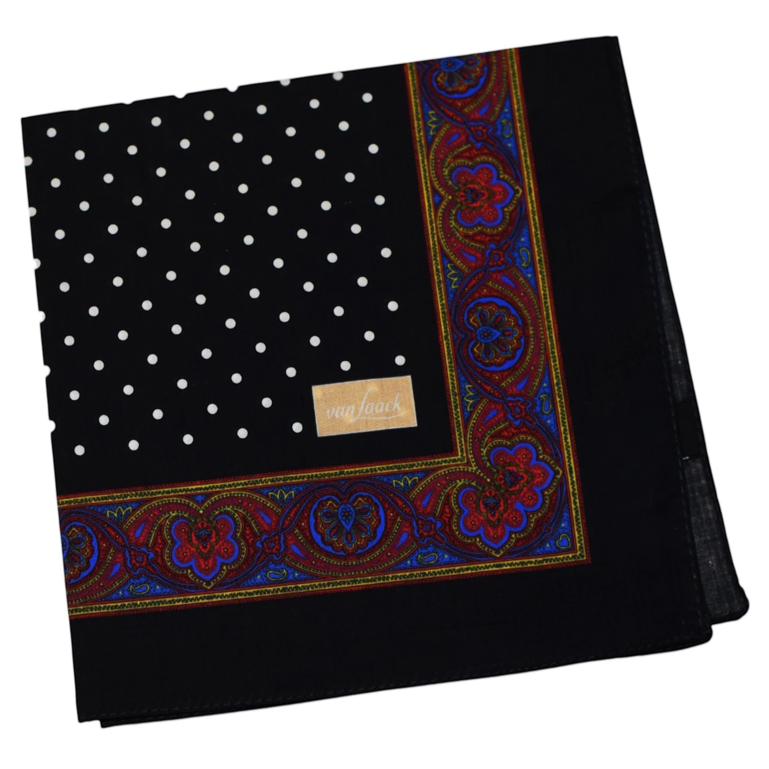 Pochette coton Polka dots Van Laack pliée