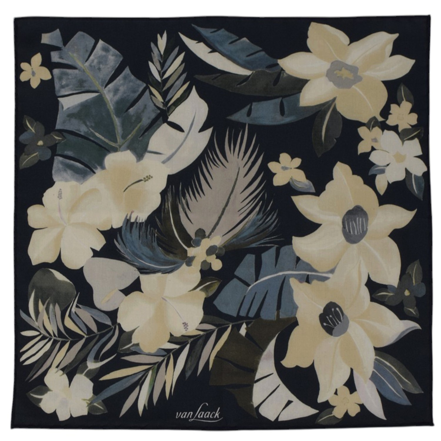 Pochette en coton a motifs tropicaux Van Laack