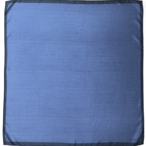 Pochette Lanvin bleu a liseré outremer a plat