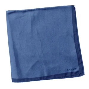 Pochette Lanvin bleu a liseré outremer