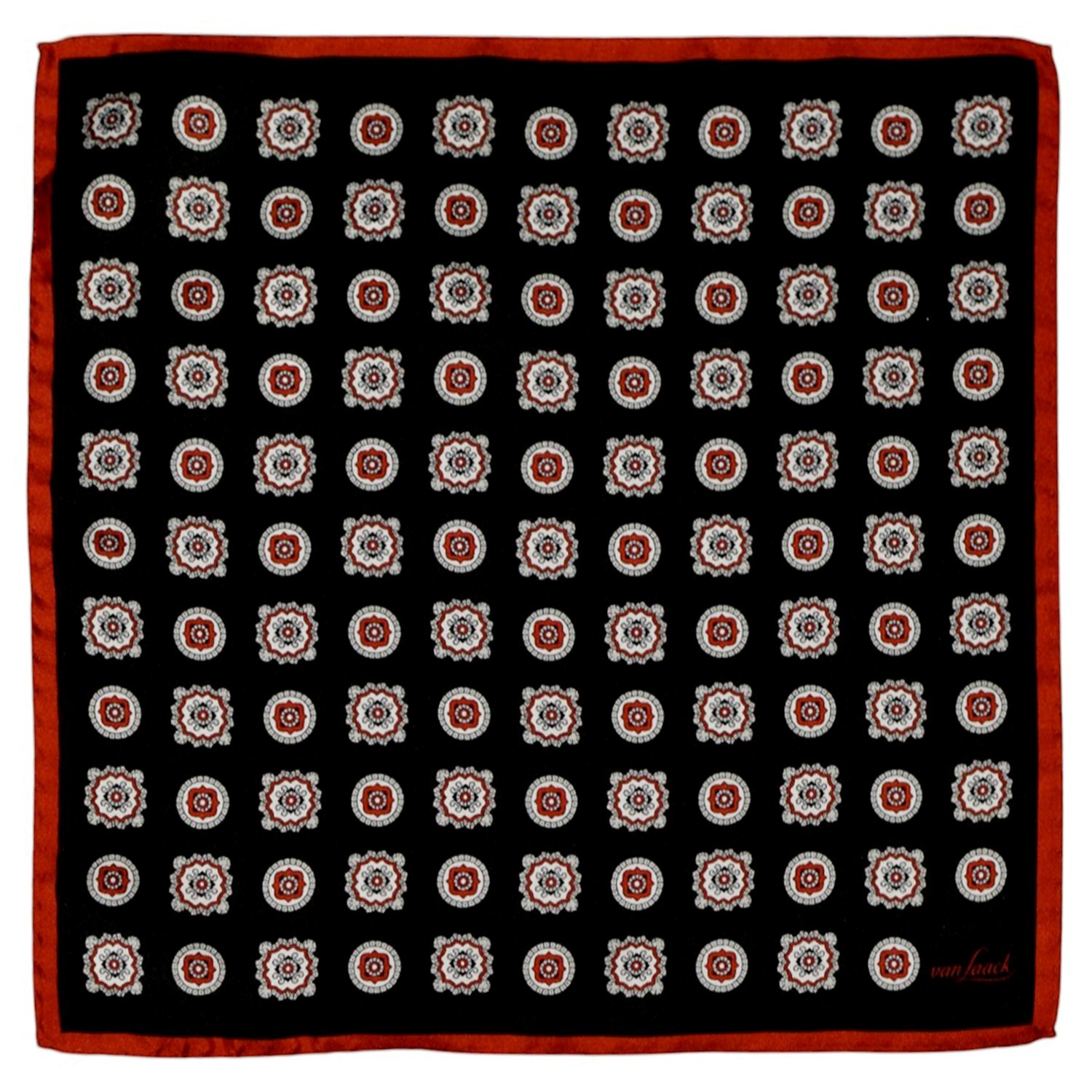 Pochette en soie a motifs médaillon Van Laack a plat
