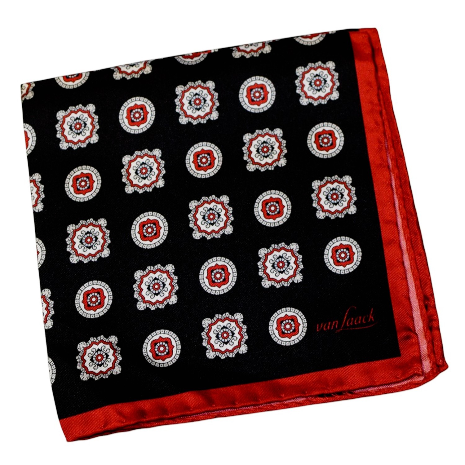 Pochette en soie a motifs médaillon Van Laack